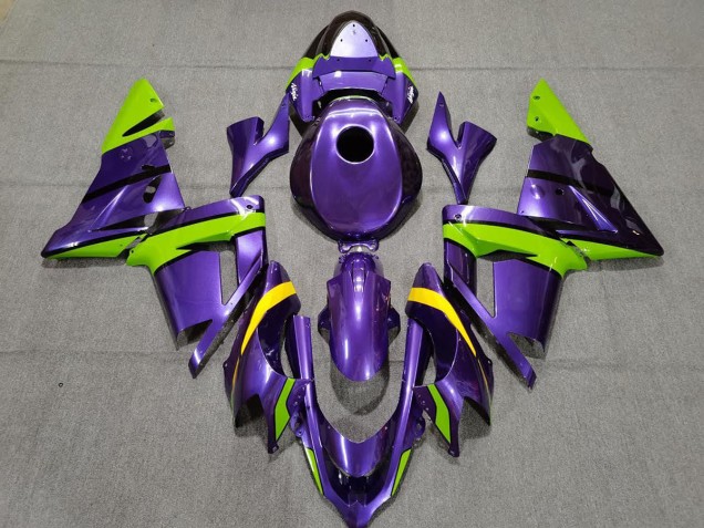 2004-2005 Purple Green and Yellow ZX10R Motorcycle Fairings