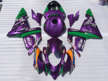 2004-2005 Purple and Green Trickstar ZX10R Motorcycle Fairings
