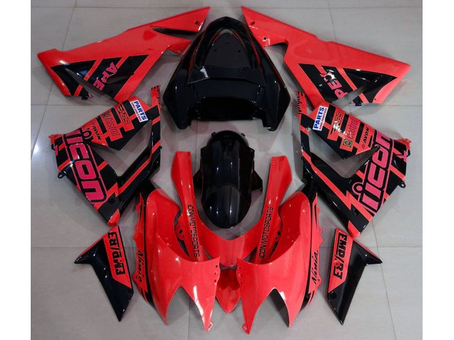2004-2005 Red and Black & Logos ZX10R Motorcycle Fairings