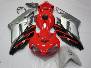 2004-2005 Silver Red and Black CBR1000RR Motorcycle Fairings