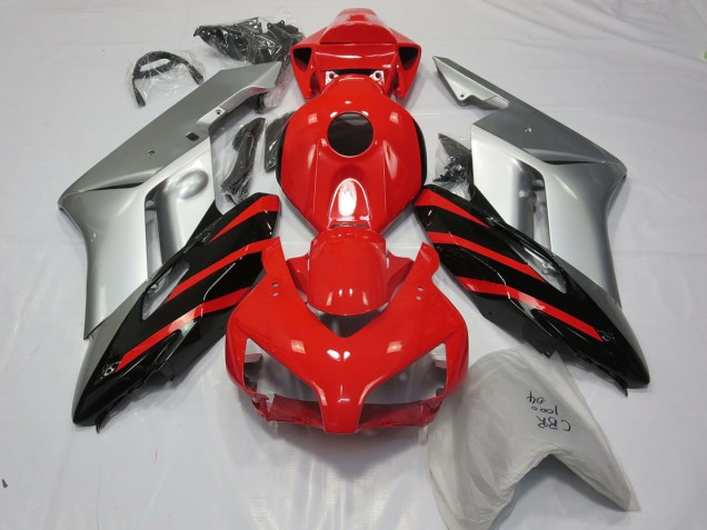 2004-2005 Silver Red and Black CBR1000RR Motorcycle Fairings