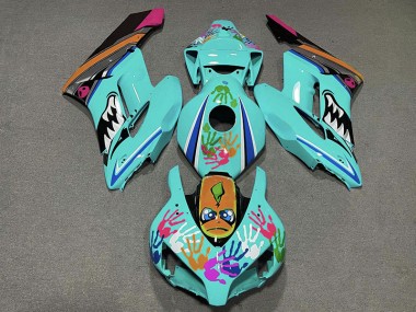 2004-2005 Teal Shark CBR1000RR Motorcycle Fairings