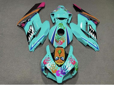 2004-2005 Teal Shark CBR1000RR Motorcycle Fairings