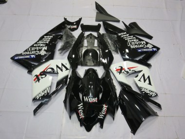 2004-2005 West White Black ZX10R Motorcycle Fairings