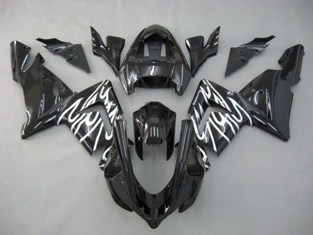 2004-2005 White Flame ZX10R Motorcycle Fairings