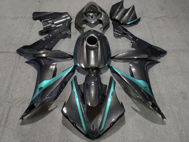 2004-2006 Carbon Fiber Style w Light Blue R1 Motorcycle Fairings