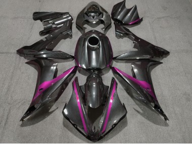 2004-2006 Carbon Fiber Style w Pink R1 Motorcycle Fairings