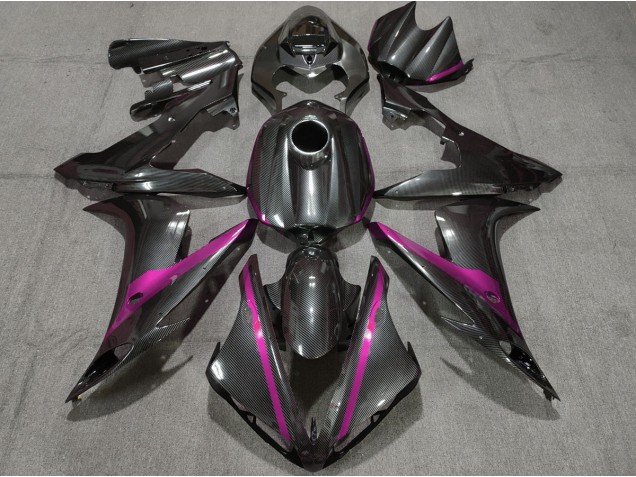 2004-2006 Carbon Fiber Style w Pink R1 Motorcycle Fairings