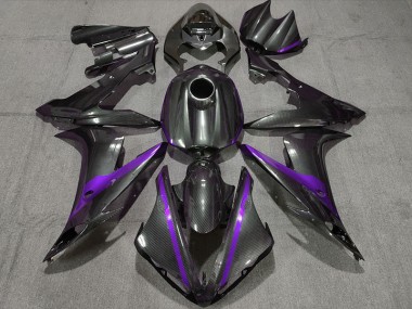 2004-2006 Carbon Fiber Style w Purple R1 Motorcycle Fairings