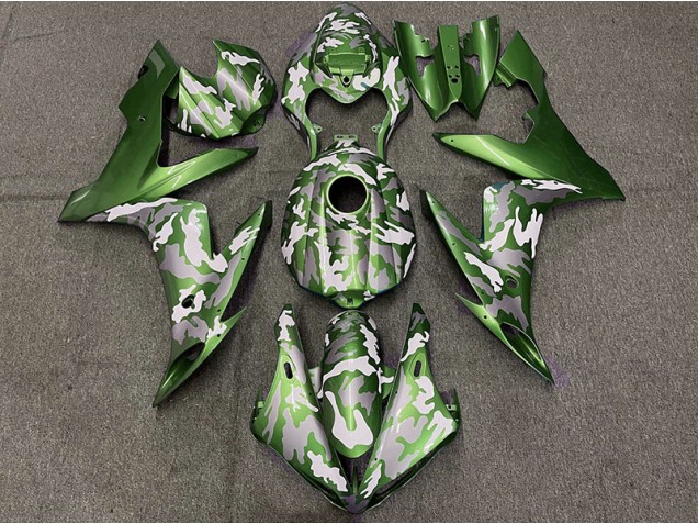 2004-2006 Dark Green Camo R1 Motorcycle Fairings