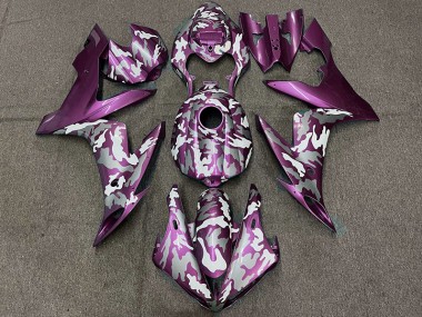 2004-2006 Dark Magenta Camo R1 Motorcycle Fairings