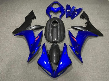 2004-2006 Gloss Blue and Carbon Fiber Style R1 Motorcycle Fairings