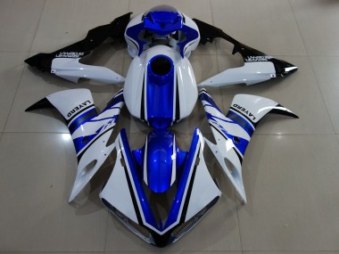 2004-2006 Gloss White and Blue R1 Motorcycle Fairings