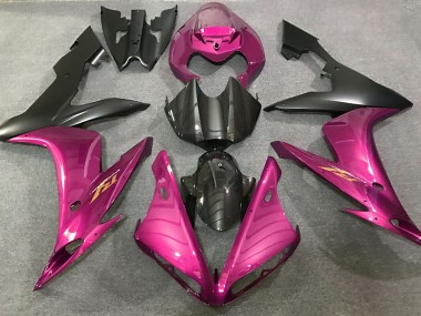 2004-2006 Hot Pink and Carbon Fiber Style R1 Motorcycle Fairings