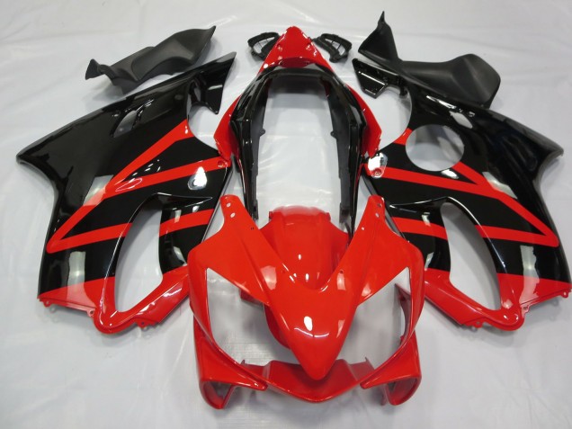 2004-2007 Gloss Black and Red CBR600 F4i Motorcycle Fairings