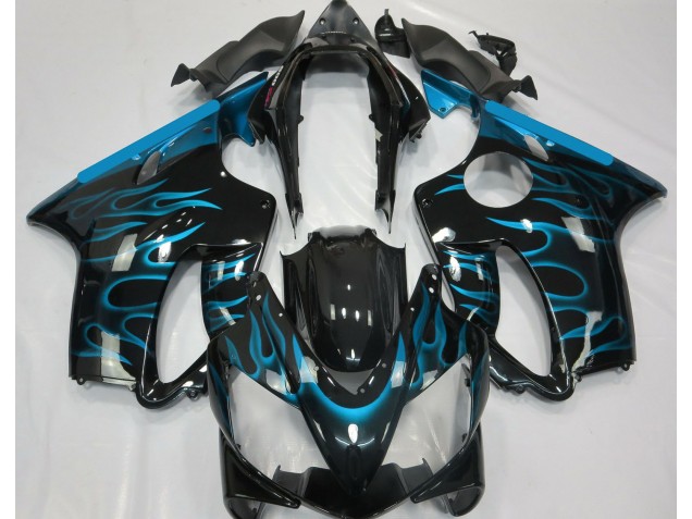 2004-2007 Light Blue Flame CBR600 F4i Motorcycle Fairings