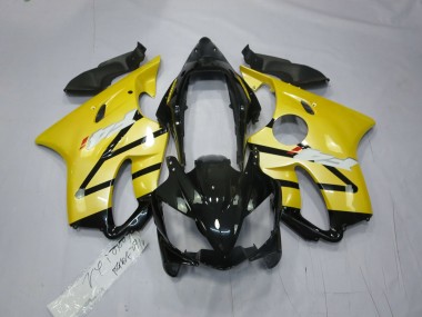 2004-2007 Pearl Yellow Gloss Black CBR600 F4i Motorcycle Fairings