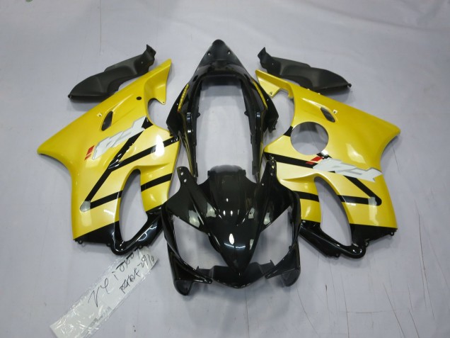 2004-2007 Pearl Yellow Gloss Black CBR600 F4i Motorcycle Fairings