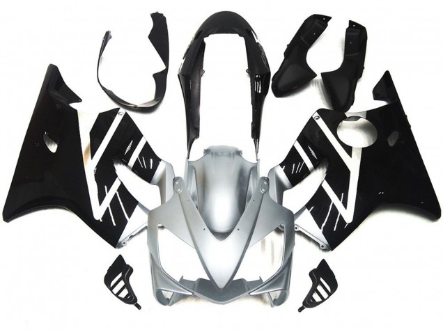 2004-2007 Silver Grey and Gloss Black CBR600 F4i Motorcycle Fairings
