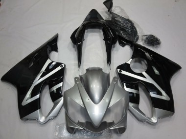 2004-2007 Silver and Black CBR600 F4i Motorcycle Fairings