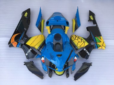 2005-2006 Blue Shark & Yellow CBR600RR Motorcycle Fairings