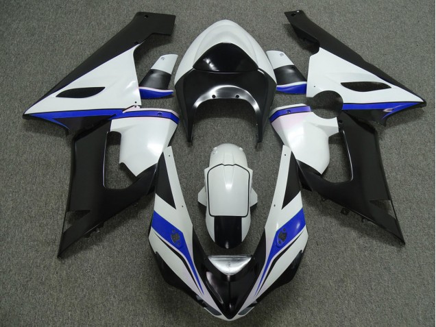 2005-2006 Blue White and Black ZX6R Motorcycle Fairings