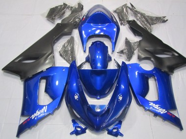 2005-2006 Blue and Black ZX6R Motorcycle Fairings