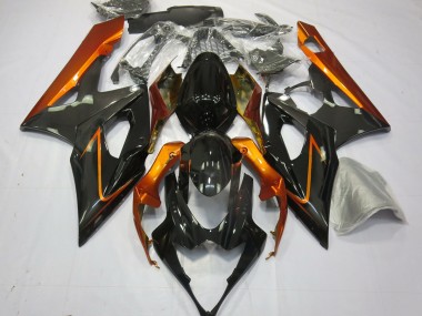 2005-2006 Burnt Orange and Black GSXR 1000 Motorcycle Fairings