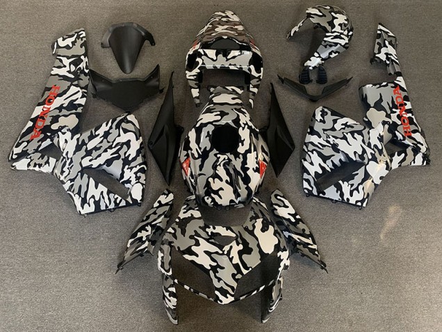 2005-2006 Camo & Red Decals CBR600RR Motorcycle Fairings