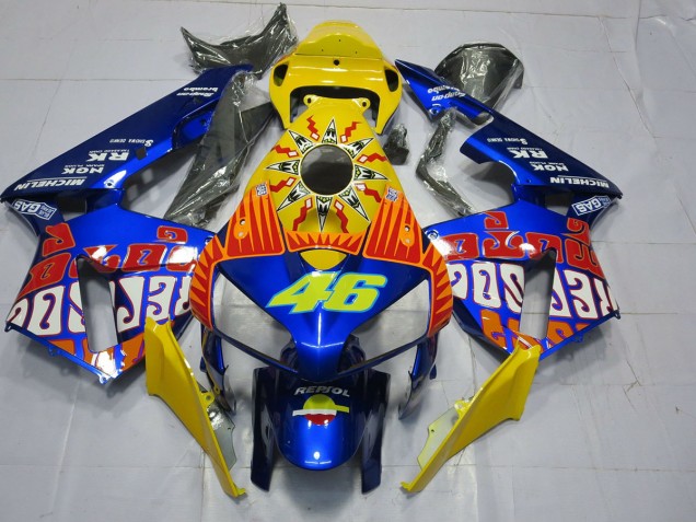 2005-2006 Custom Blue Rossi CBR600RR Motorcycle Fairings