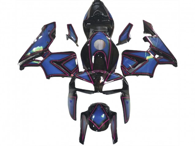 2005-2006 Deep Blue & Pink Outline CBR600RR Motorcycle Fairings