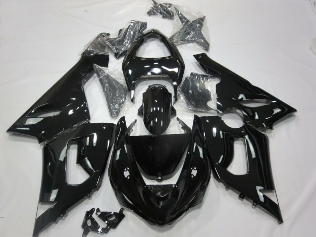 2005-2006 Gloss Black ZX6R Motorcycle Fairings