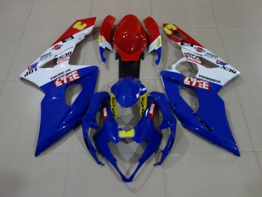 2005-2006 Gloss Blue / White / Red GSXR 1000 Motorcycle Fairings