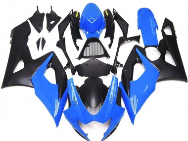 2005-2006 Gloss Blue with Yellow Logos GSXR 1000 Motorcycle Fairings