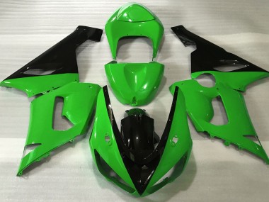 2005-2006 Gloss Green & Black ZX6R Motorcycle Fairings