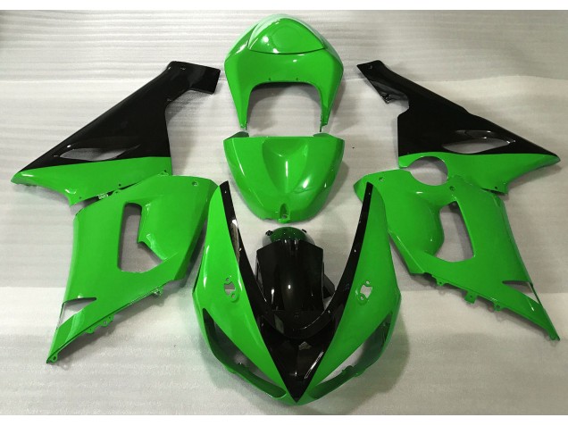 2005-2006 Gloss Green & Black ZX6R Motorcycle Fairings