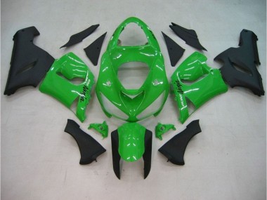 2005-2006 Gloss Green Matte ZX6R Motorcycle Fairings