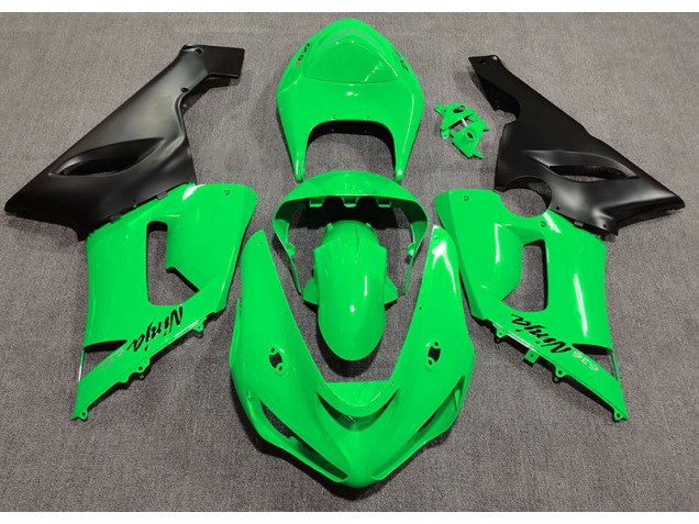 2005-2006 Gloss Green ZX6R Motorcycle Fairings