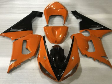 2005-2006 Gloss Orange & Black ZX6R Motorcycle Fairings