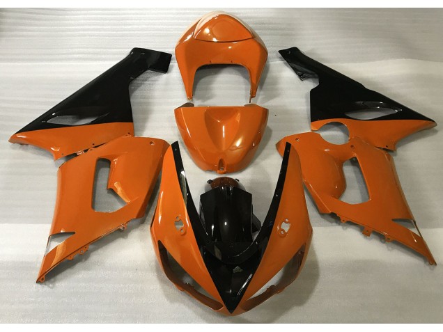 2005-2006 Gloss Orange & Black ZX6R Motorcycle Fairings