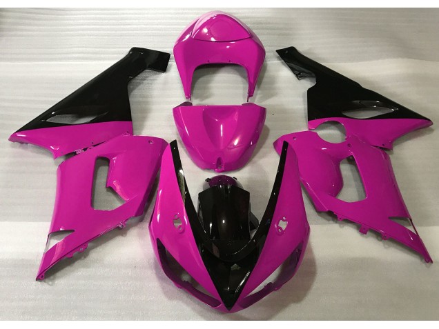 2005-2006 Gloss Pink & Black ZX6R Motorcycle Fairings