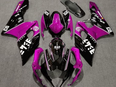 2005-2006 Gloss Pink and Black Custom GSXR 1000 Motorcycle Fairings