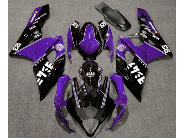 2005-2006 Gloss Purple and Black Custom GSXR 1000 Motorcycle Fairings