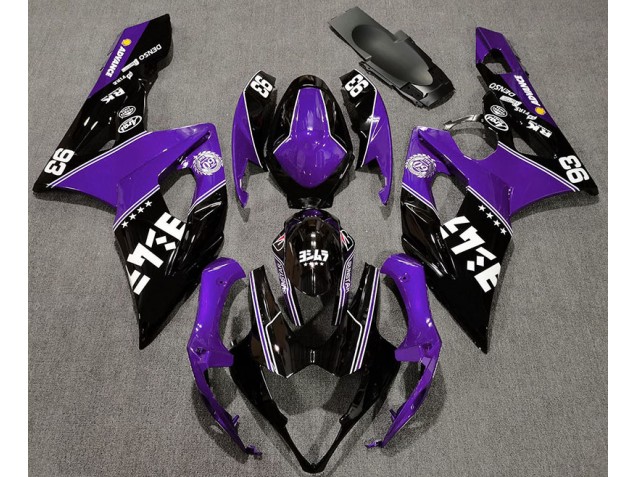 2005-2006 Gloss Purple and Black Custom GSXR 1000 Motorcycle Fairings