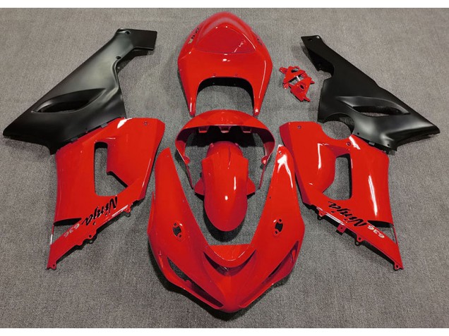 2005-2006 Gloss Red ZX6R Motorcycle Fairings