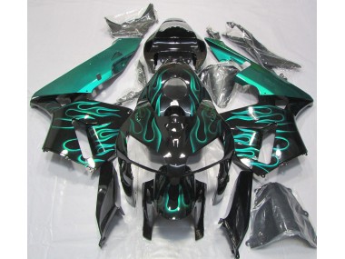 2005-2006 Gloss Teal Flame CBR600RR Motorcycle Fairings