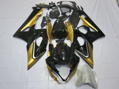 2005-2006 Gold and Black GSXR 1000 Motorcycle Fairings