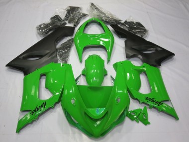 2005-2006 Green Black ZX6R Motorcycle Fairings