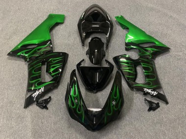 2005-2006 Green Flame ZX6R Motorcycle Fairings