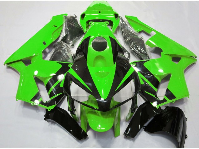 2005-2006 Green & Gloss Black Design CBR600RR Motorcycle Fairings
